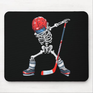 Dabbing Skeleton Hockey Halloween Costume Dab Kids Mouse Mat