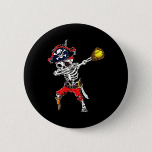 Dabbing Skeleton Pirate And Softll Ll Halloween Co 6 Cm Round Badge