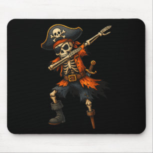 Dabbing Skeleton Pirate Halloween Costume For Kids Mouse Mat