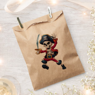Dabbing Skeleton Pirate Halloween Kids Jolly Roger Favour Bags