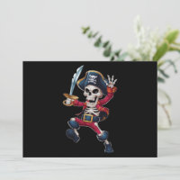 Dabbing Skeleton Pirate Halloween Kids Jolly Roger