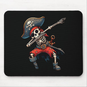 Dabbing Skeleton Pirate Kids Mouse Mat
