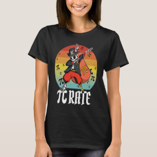 Dabbing Skeleton Pirate Math Pi rate Pi Day 3 14 T-Shirt