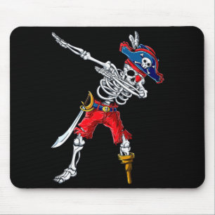Dabbing skeleton pirate mouse mat