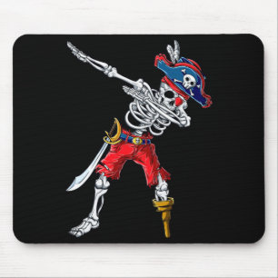 Dabbing Skeleton Pirate Mouse Mat