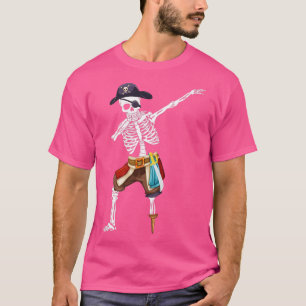 Dabbing Skeleton Pirate Party Day Halloween Kids J T-Shirt