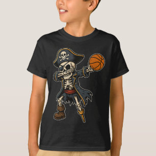 Dabbing Skeleton Pirate Sketll Halloween Pirate Da T-Shirt