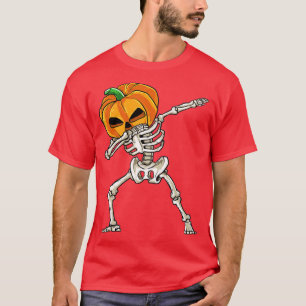 Dabbing Skeleton  Pumpkin Dance Pumpkin Dab Hallow T-Shirt