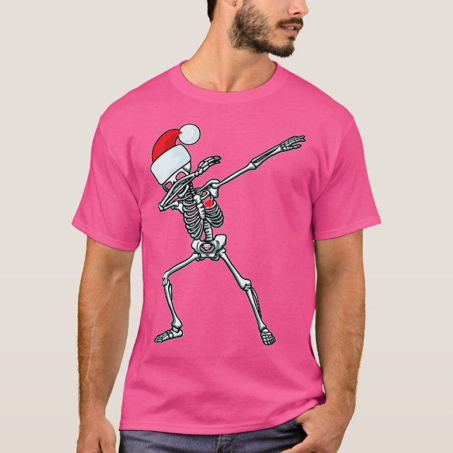 Dabbing Skeleton Santa 	 Christmas Hip Hop Dab Sku T-Shirt (Front)
