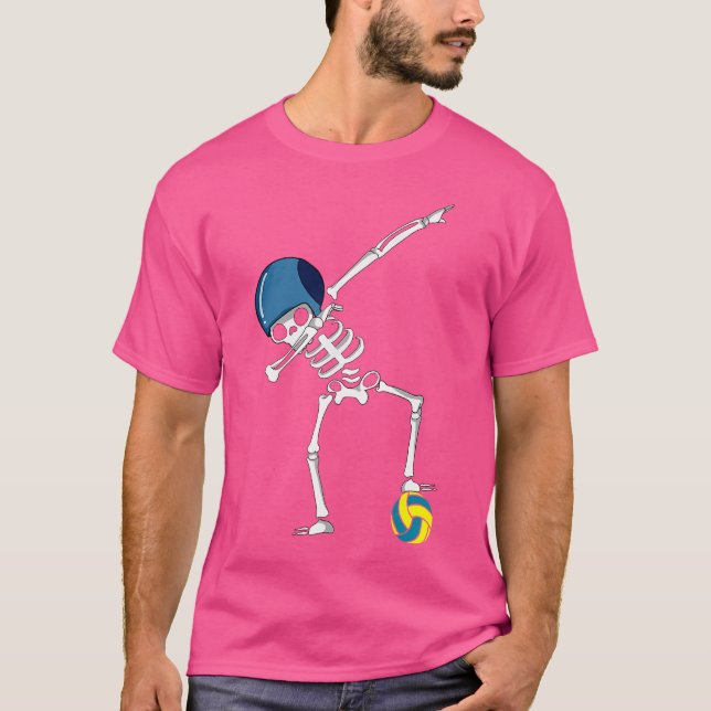 Dabbing Skeleton Shirt Water Polo Player Sports At (Front)