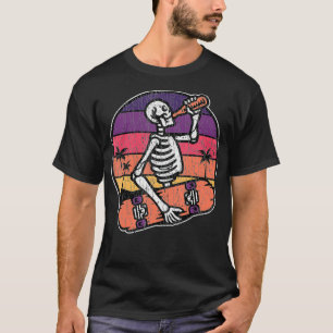 Dabbing Skeleton Skater Skateboarding Skeletons Gi T-Shirt