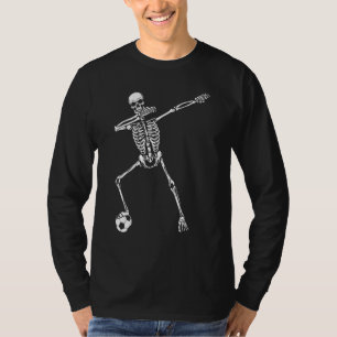 Dabbing Skeleton Soccer Players For Boys Halloween T-Shirt