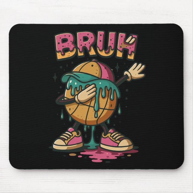 Dabbing Sketll Drip Bruh Sketll Drip Ice+cream Ck  Mouse Mat (Front)