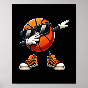 Dabbing Sketll Ll Sungles Funny Sketll  Poster