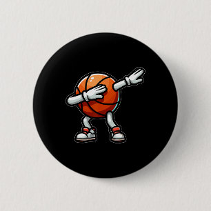 Dabbing Sketll Player 6 Cm Round Badge