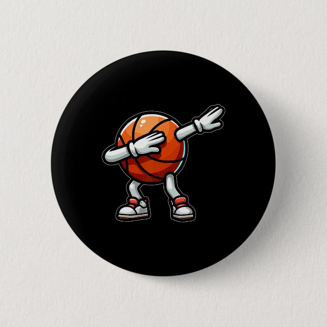 Dabbing Sketll Player  6 Cm Round Badge (Front)