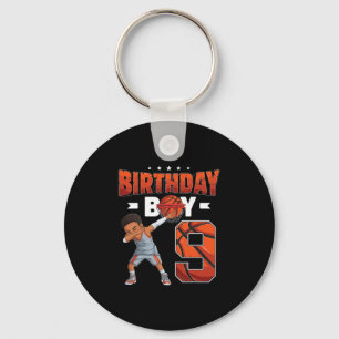 Dabbing Sketll Player 9 Years Old Boy 9th Birthday Key Ring