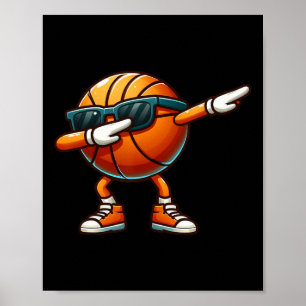 Dabbing Sketll Sports Player Sketll Team Game Love Poster