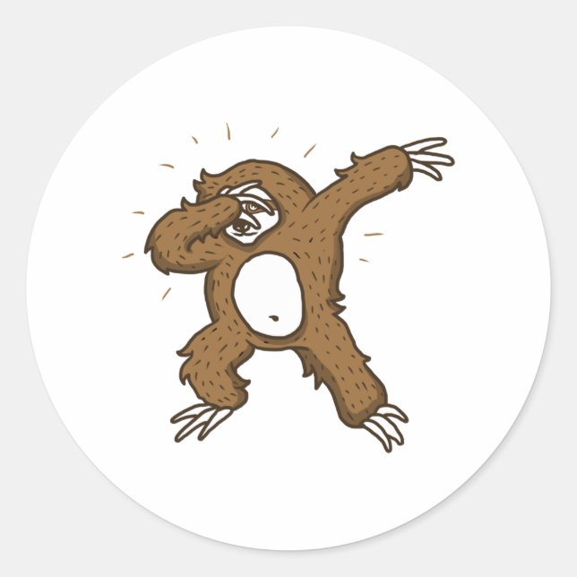 Dabbing Sloth Sticker  (Front)