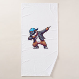 Dabbing Sloth T-Shirt Bath Towel