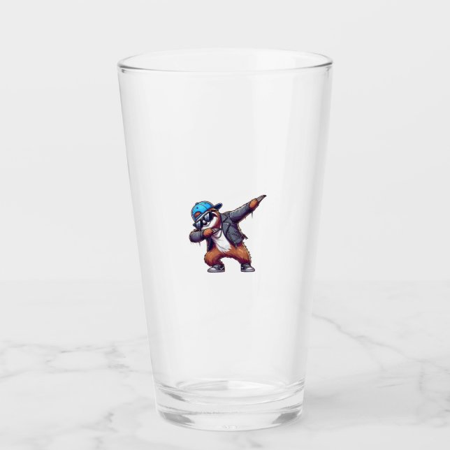 Dabbing Sloth T-Shirt Glass (Front)