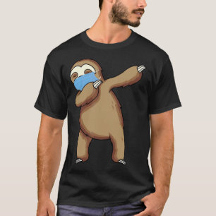 Dabbing Sloth With Face Mask T-Shirt