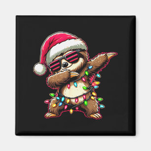 Dabbing Sloth Xmas For Kids Boys Girl Sloth Lover  Magnet