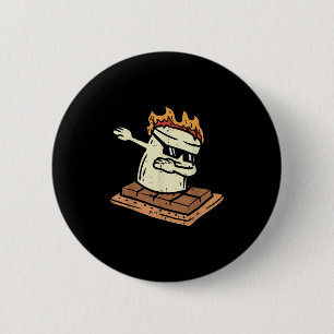 Dabbing Smore Marshmallow Cute Dab Dance Camping C 6 Cm Round Badge