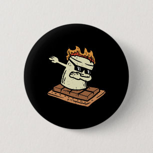 Dabbing Smore Marshmallow Cute Dab Dance Camping C 6 Cm Round Badge