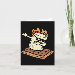 Dabbing Smore Marshmallow Cute Dab Dance Camping C Card
