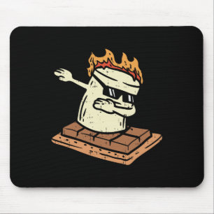 Dabbing Smore Marshmallow Cute Dab Dance Camping C Mouse Mat