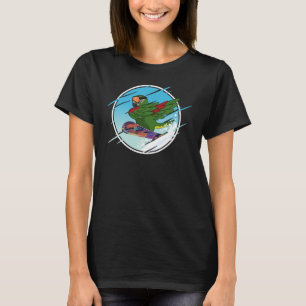 Dabbing Snowboard Parrot I Hahns Macaw T-Shirt