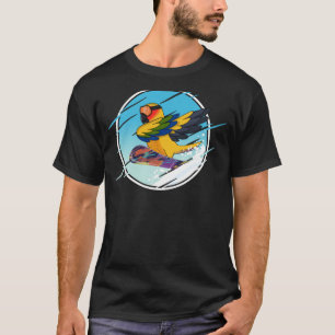 Dabbing Snowboard Parrot I Sun Conure T-Shirt