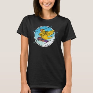 Dabbing Snowboard Parrot I Yellow Lutino Budgie Bu T-Shirt