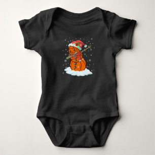 Dabbing Snowman Basketball Ball Tee Christmas Sant