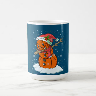 Dabbing Snowman Basketball Ball Tee Christmas Sant Coffee Mug