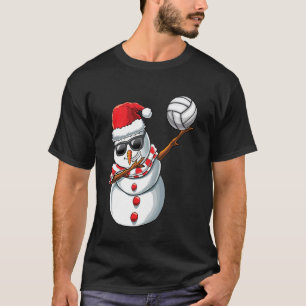Dabbing Snowman Dab Middle High School Volleyball T-Shirt