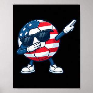 Dabbing Soccer American Ll Boys Men Women Sports P Poster