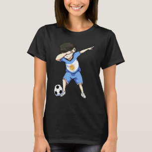 Dabbing Soccer Argentina Boy Argentinian Football T-Shirt