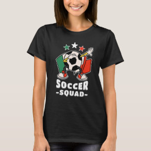 Dabbing Soccer Ball Italian Flag Soccer Squad T-Shirt