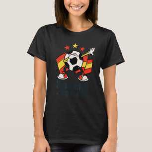 Dabbing Soccer Ball Spanish Flag Soccer Squad T-Shirt