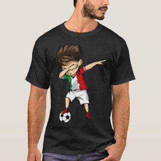 Dabbing Soccer Boy Italy Jersey Italian girl powe T-Shirt