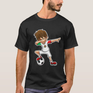 Dabbing Soccer Boy Mexico Jersey Mexican Football  T-Shirt