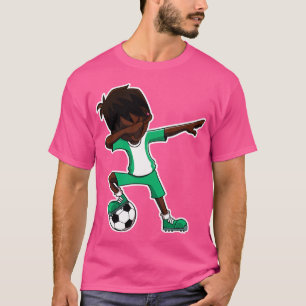 Dabbing Soccer Boy Nigeria Nigerian Flag Jersey Da T-Shirt