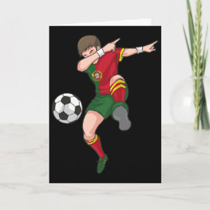 Dabbing Soccer Boy Portugal Footll Shirt Portugues Card
