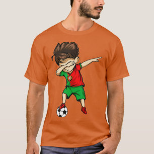 Dabbing Soccer Boy Portugal Jersey Portuguese Foo T-Shirt