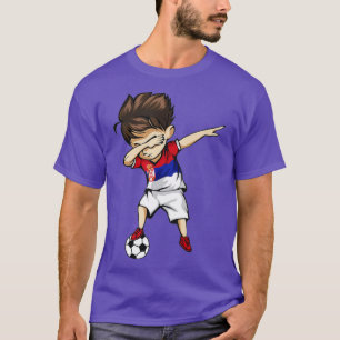 Dabbing Soccer Boy Serbia Jersey  - Serbian Footba T-Shirt