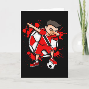 Dabbing Soccer Boy Trinidad And Togo Footll Lover Card