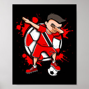 Dabbing Soccer Boy Trinidad And Togo Footll Lover  Poster