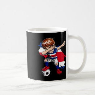 Dabbing Soccer Costa Rican Jersey Boy Costa Rica F Coffee Mug